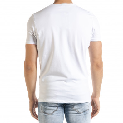 Ανδρική λευκή κοντομάνικη μπλούζα Lagos tr080520-17 3