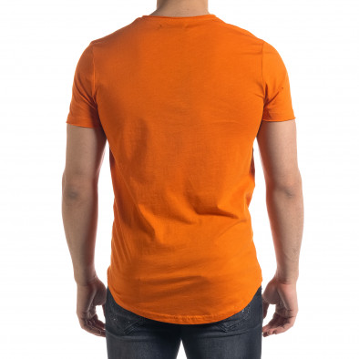 Ανδρική πορτοκαλιά κοντομάνικη μπλούζα Clang tr110320-69 3