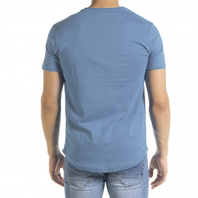 Ανδρική γαλάζια κοντομάνικη μπλούζα Clang tr080520-37 2