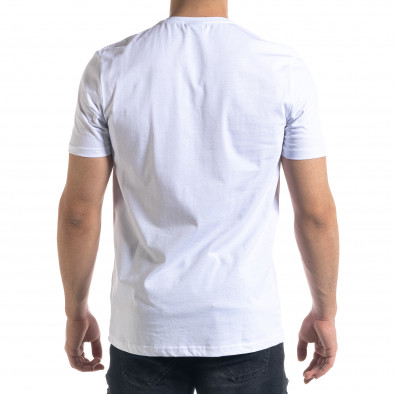 Ανδρική λευκή κοντομάνικη μπλούζα Breezy tr110320-35 3