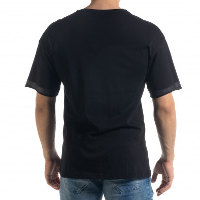 Ανδρική μαύρη κοντομάνικη μπλούζα Breezy tr110320-38 3