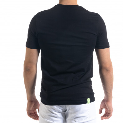 Ανδρική μαύρη κοντομάνικη μπλούζα Breezy tr110320-44 3