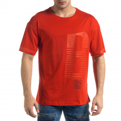 Ανδρική κόκκινη κοντομάνικη μπλούζα Breezy tr110320-37 2