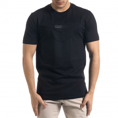 Ανδρική μαύρη κοντομάνικη μπλούζα Vae Victis tr110320-76 2