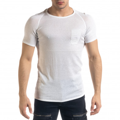 Ανδρική λευκή κοντομάνικη μπλούζα Lagos tr110320-20 2