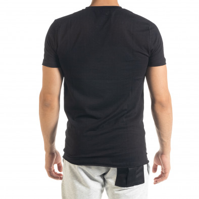 Ανδρική μαύρη κοντομάνικη μπλούζα Clang tr080520-42 3