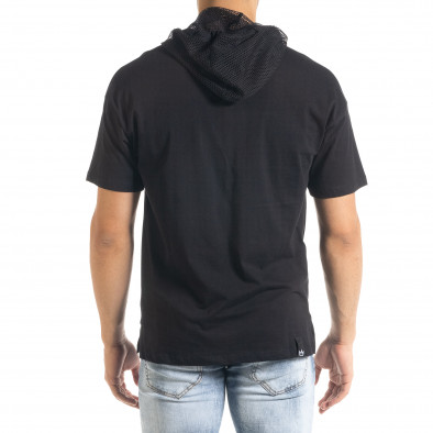 Ανδρική μαύρη κοντομάνικη μπλούζα Breezy tr080520-11 3