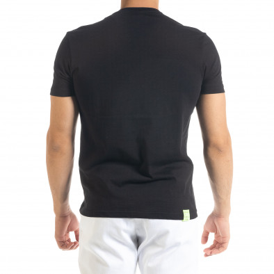 Ανδρική μαύρη κοντομάνικη μπλούζα Breezy tr080520-7 3