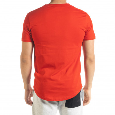 Ανδρική κόκκινη κοντομάνικη μπλούζα Clang tr080520-39 3