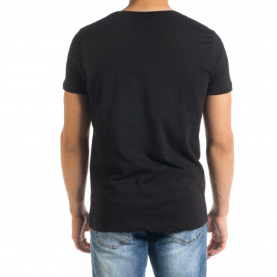 Ανδρική μαύρη κοντομάνικη μπλούζα Lagos tr080520-26 3