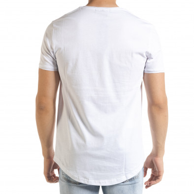 Ανδρική λευκή κοντομάνικη μπλούζα Clang tr080520-40 3