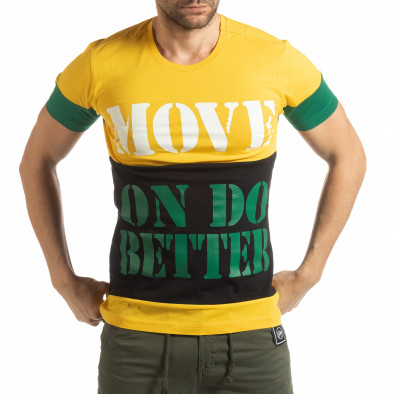 Ανδρική πολύχρωμη κοντομάνικη μπλούζα Move tsf190219-44 2