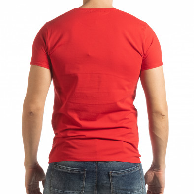 Ανδρική κόκκινη κοντομάνικη μπλούζα She is What tsf190219-64 3