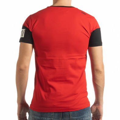 Ανδρική κόκκινη κοντομάνικη μπλούζα Money tsf190219-43 3