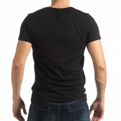 Ανδρική μαύρη κοντομάνικη μπλούζα ART tsf190219-4 3