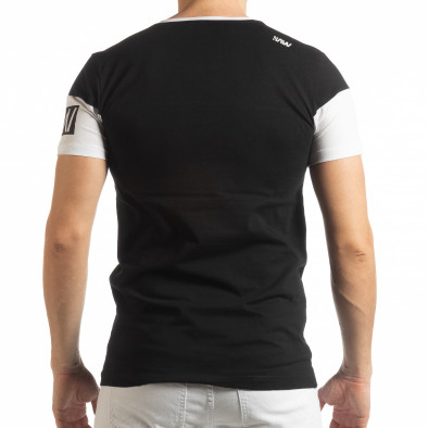 Ανδρική μαύρη κοντομάνικη μπλούζα Money tsf190219-42 3