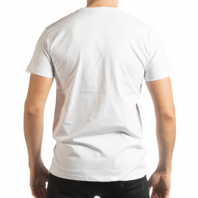 Ανδρική λευκή κοντομάνικη μπλούζα Enjoy Your Life tsf190219-75 3