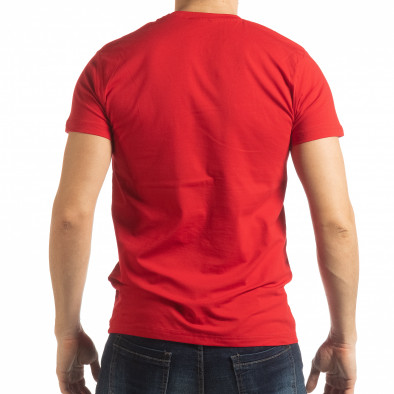 Ανδρική κόκκινη κοντομάνικη μπλούζα Sound tsf190219-67 3