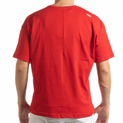 Ανδρική κόκκινη κοντομάνικη μπλούζα Imagination tsf190219-31 3