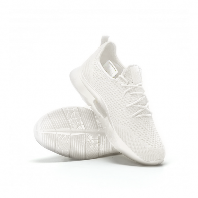Ανδρικά λευκά αθλητικά παπούτσια Hole design ελαφρύ μοντέλο it160719-1 4