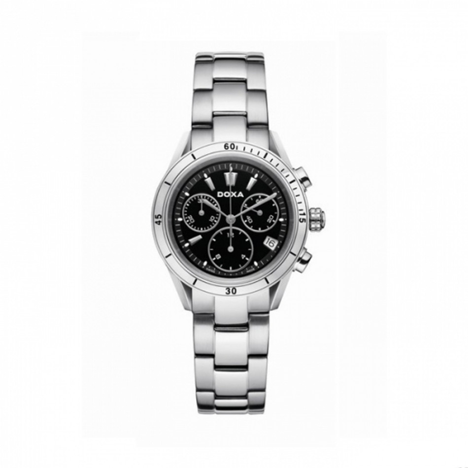 Ανδρικό ρολόι Doxa Trofeo Chronograph Black Dial  2781510110