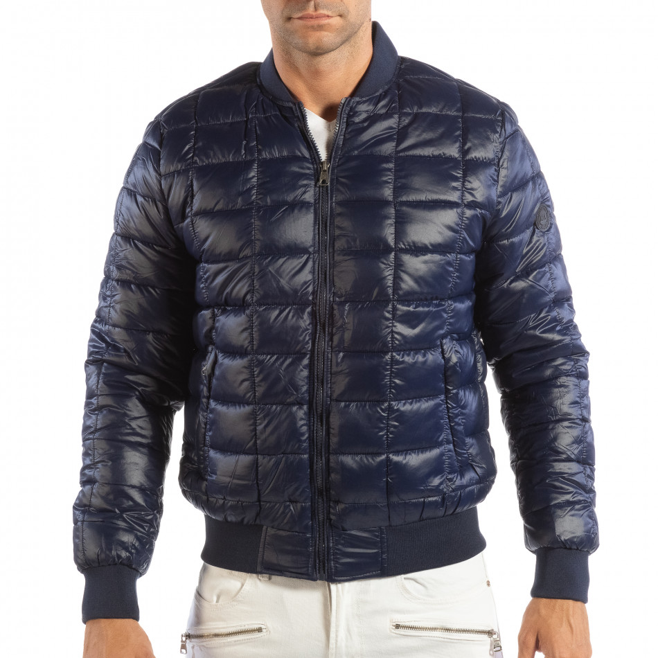 Ανδρικό μπλε μπουφάν τύπου bomber  it240818-150