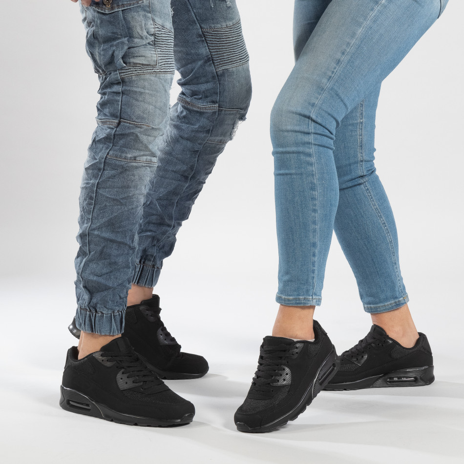Μαύρα sneakers για ζευγάρια με αερόσολα cs-it160318-1-it150319-54