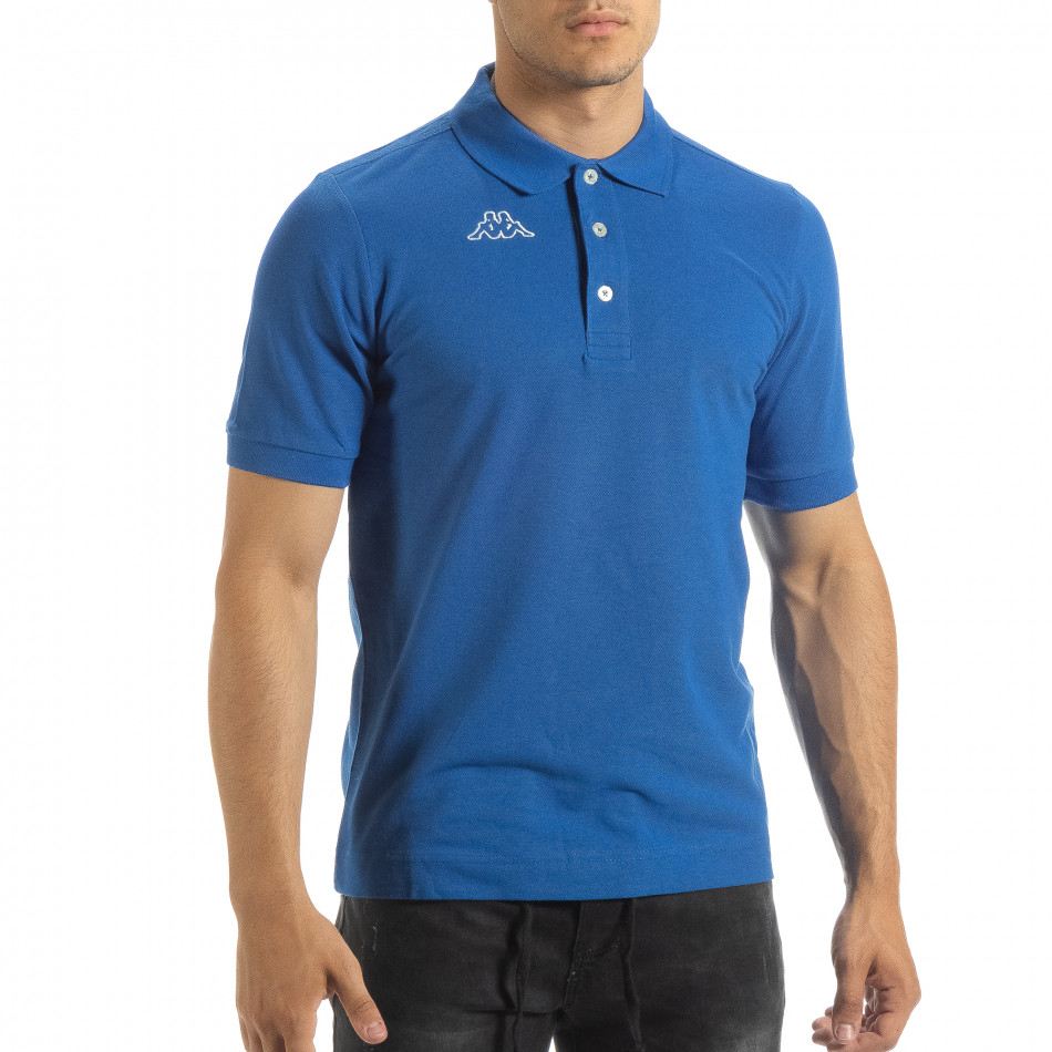 Ανδρική γαλάζια polo shirt Kappa regular fit it120619-22