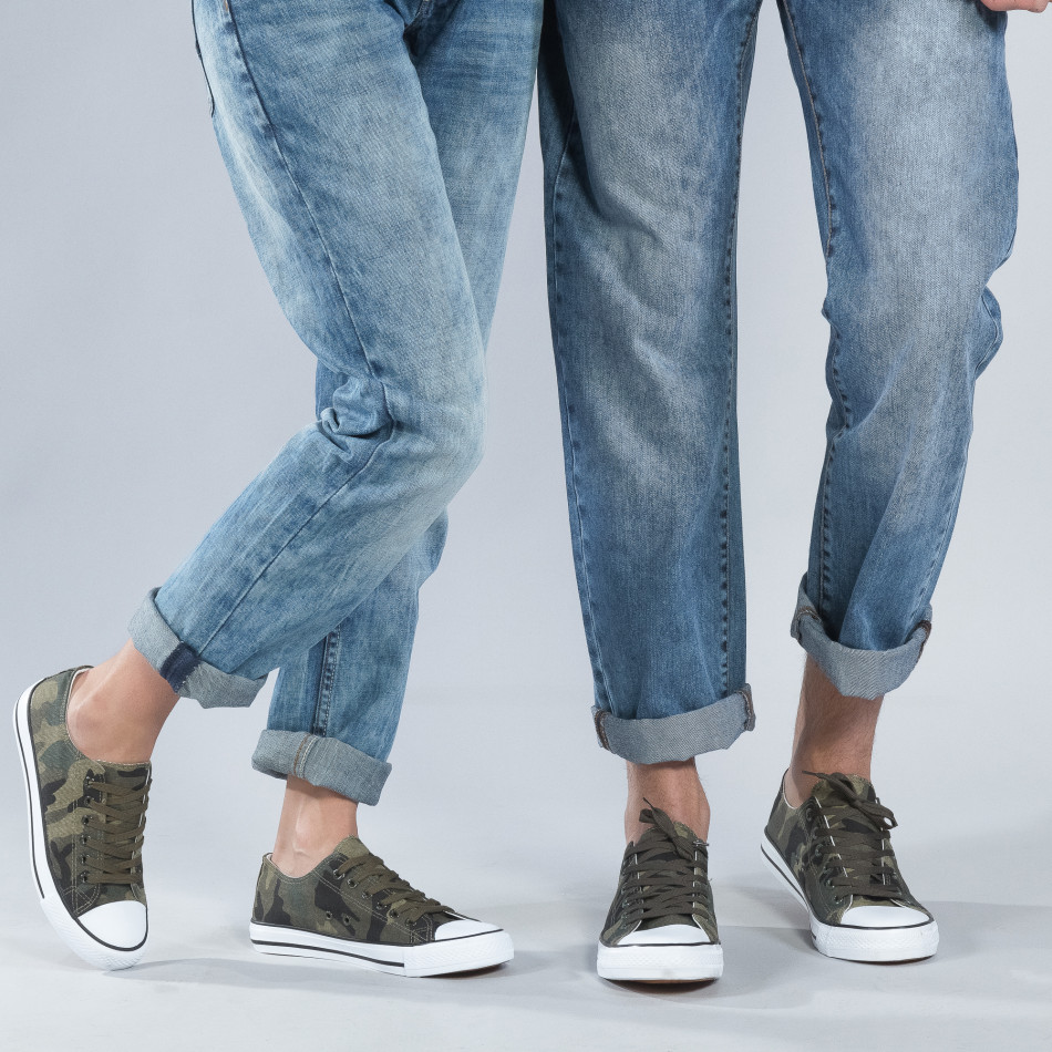 Sneakers παραλλαγής για ζευγάρια με λευκή σόλα cs-camouflage-A01-B01