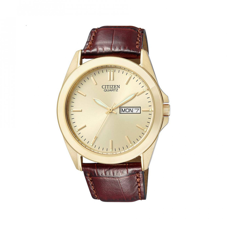 Ανδρικό ρολόι Citizen Elegant Gold Case Brown Leather  BF0582 01PE