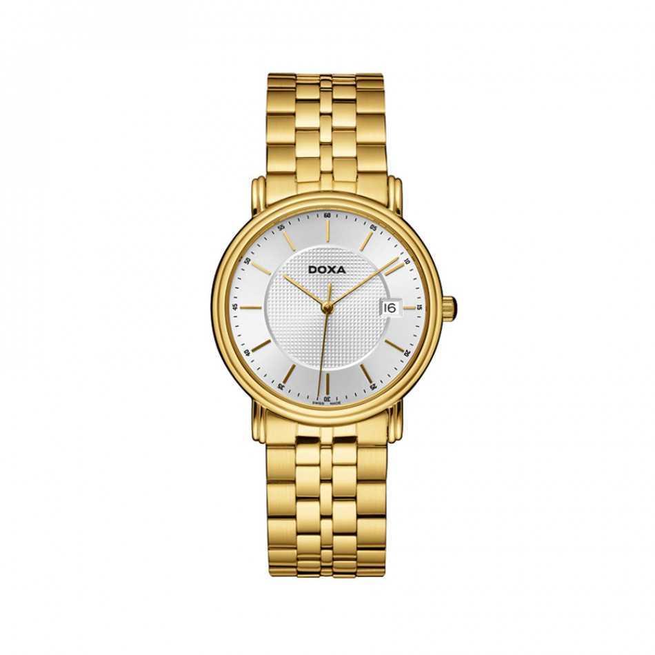 Ανδρικό ρολόι Doxa Royal PVD Gold WHite Dial  2213002111