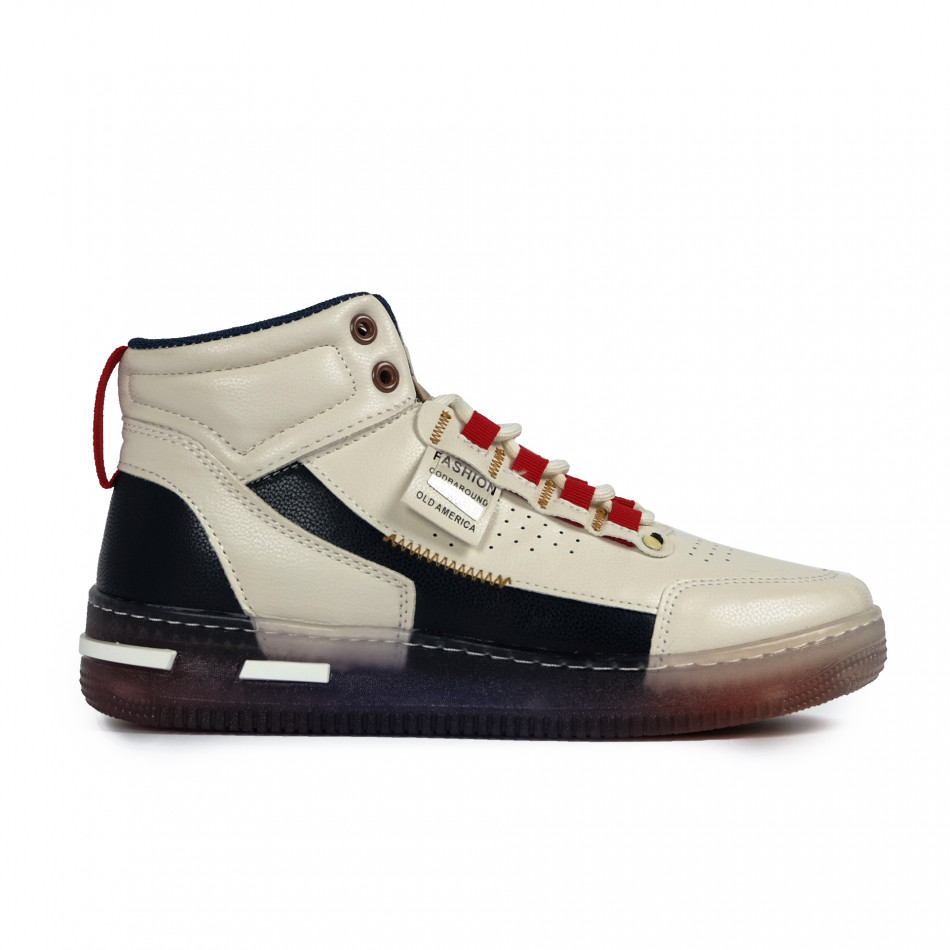Ανδρικά πολύχρωμα ψηλά sneakers Fashion Q01-1 gr040222-17