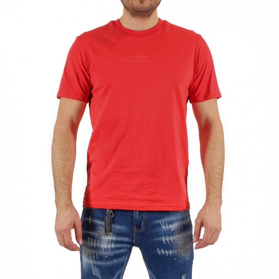 Ανδρική κόκκινη κοντομάνικη μπλούζα Breezy 22201105 tr250322-77
