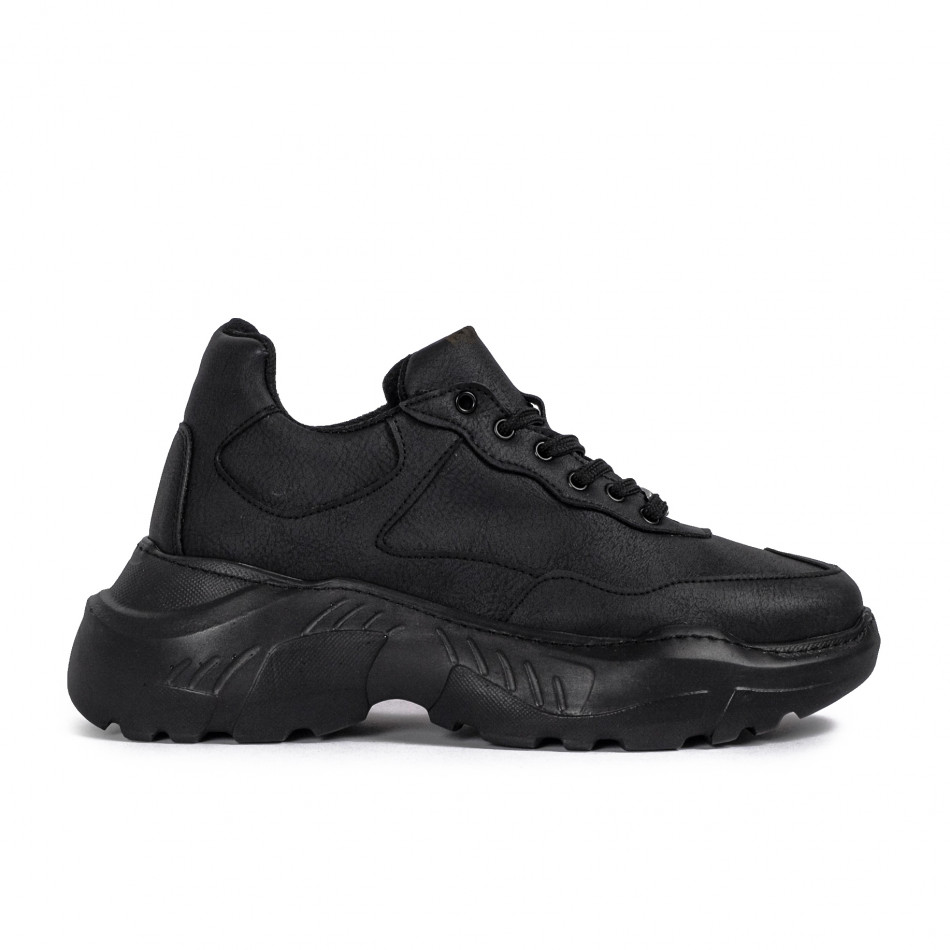 Ανδρικά μαύρα sneakers Chunky All black tr051021-6