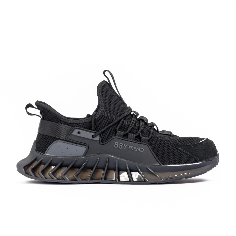 Ανδρικά μαύρα αθλητικά παπούτσια Bazaar Charm SH118-1 it250722-1