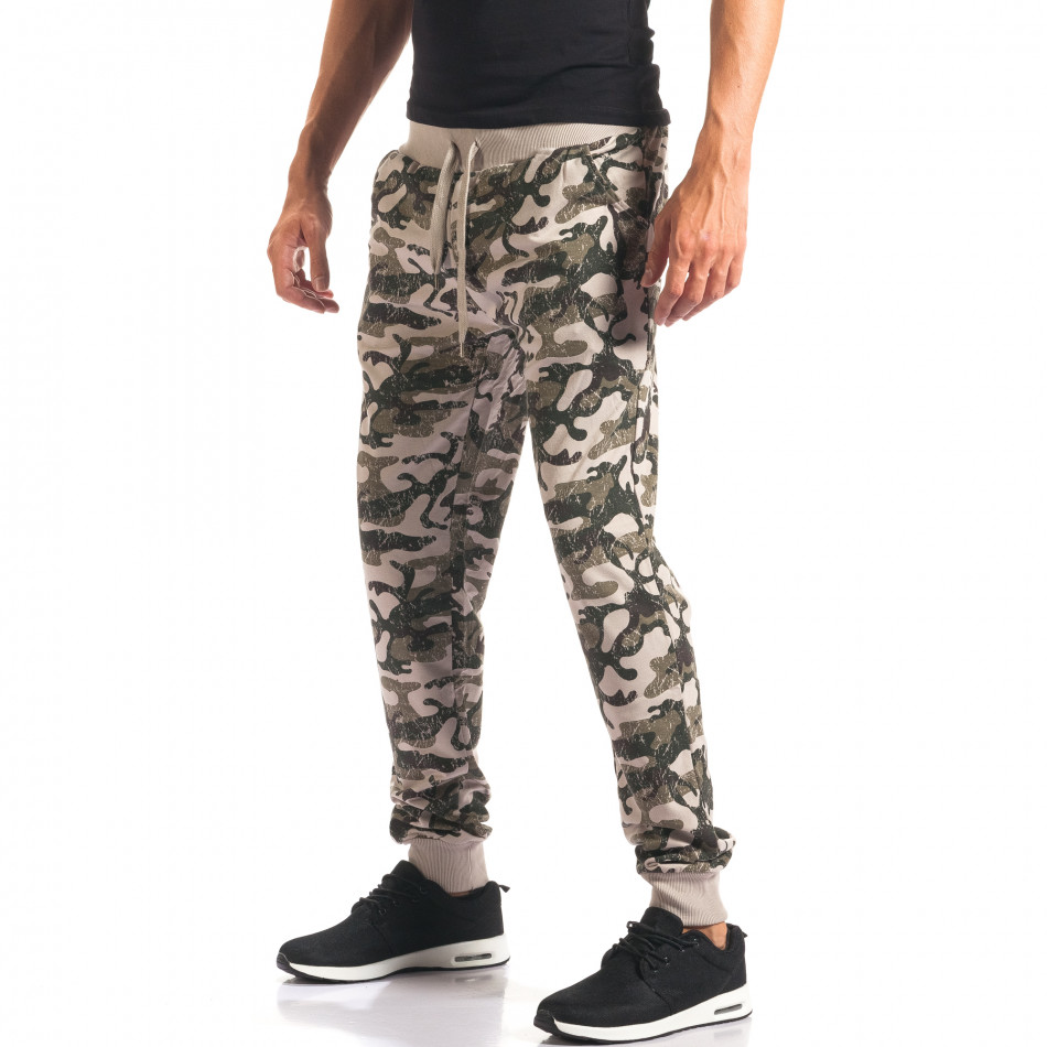 Ανδρικό καμουφλαζ παντελόνι jogger New Mentality it160816-3