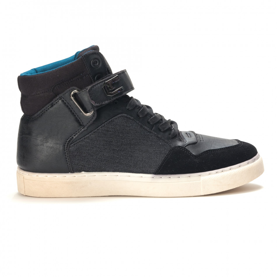 Ανδρικά μαύρα sneakers Reeca it100915-20