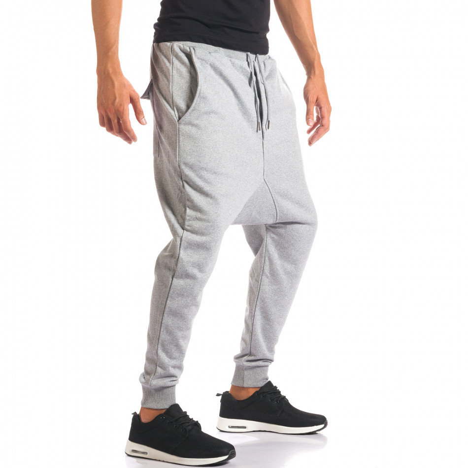 Ανδρικό γκρι παντελόνι jogger Dontoki it160816-24
