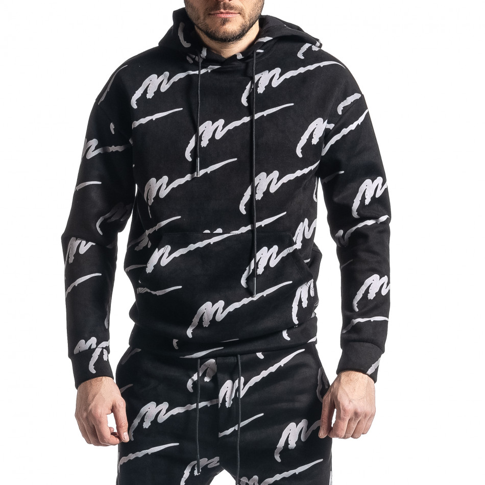 Ανδρικό μαύρο φούτερ Duca Homme U8020 it010221-71