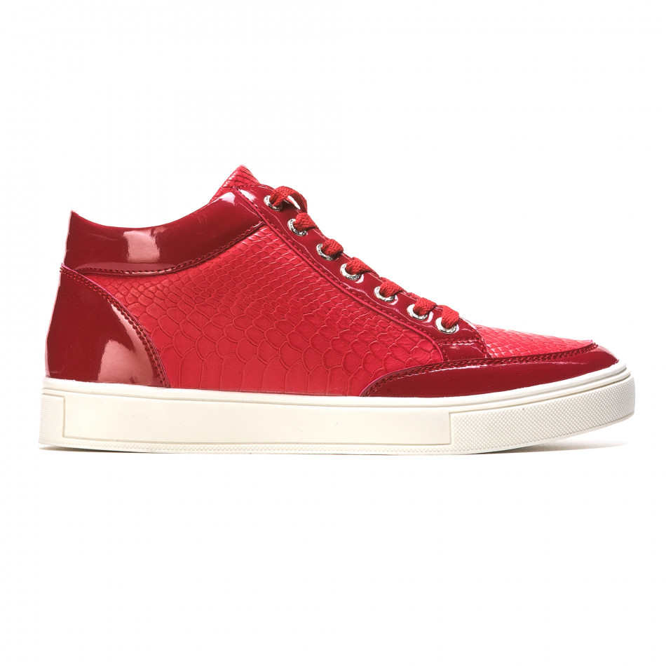 Ανδρικά κόκκινα sneakers Flair it090316-9