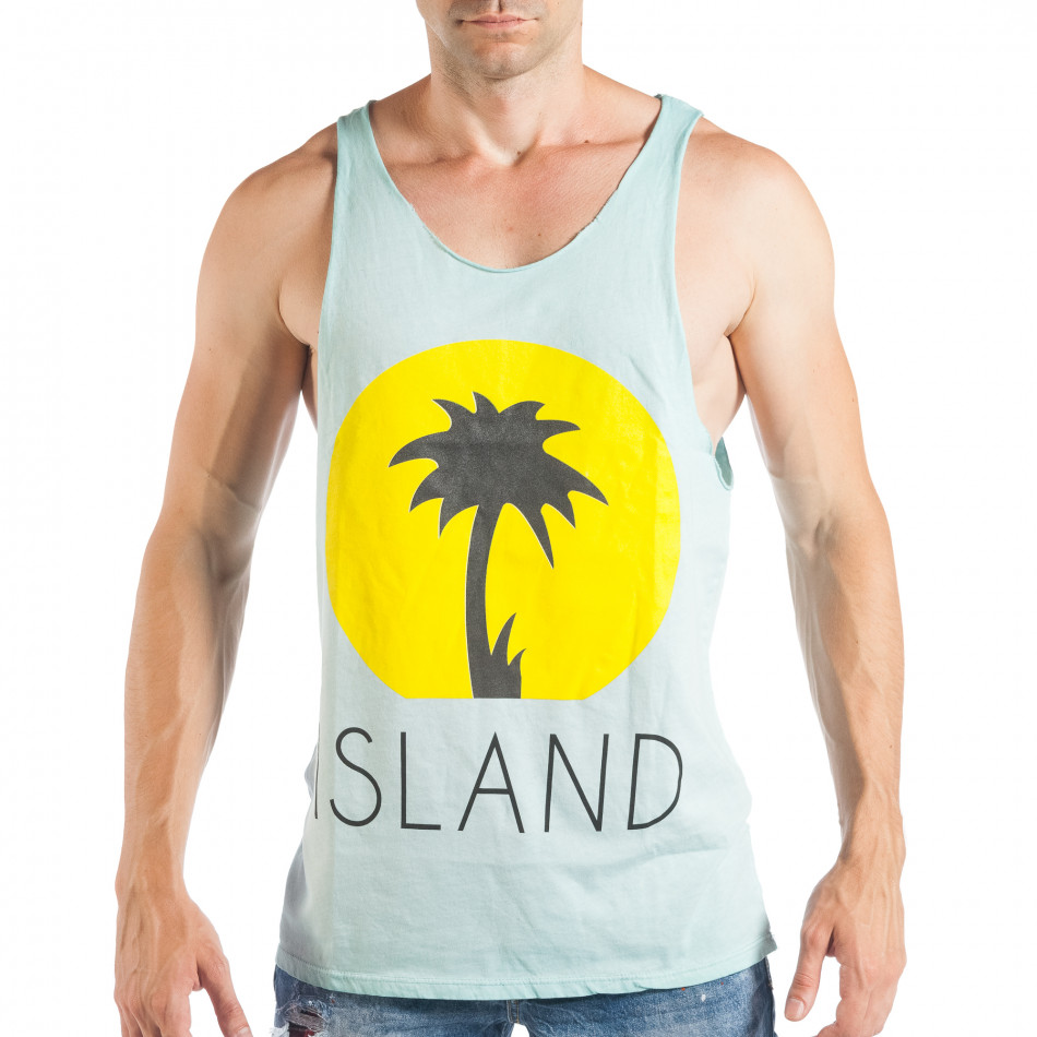 Ανδρικό πράσινο φανελάκι με φοίνικα it050618-55