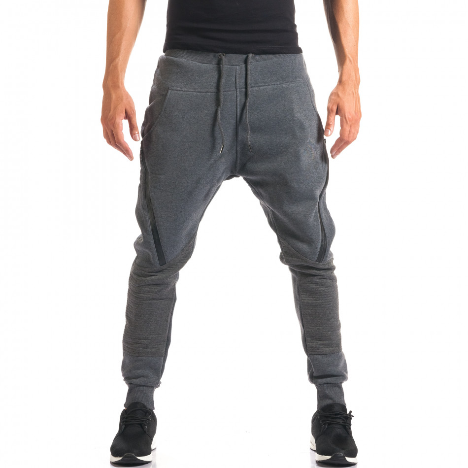 Ανδρικό γκρι παντελόνι jogger Top Star it160816-2