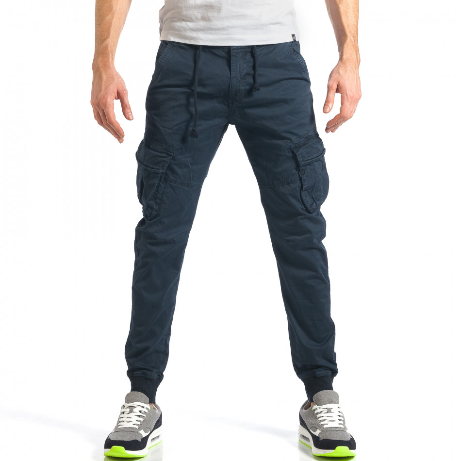 Ανδρικό γαλάζιο παντελόνι Accross it290118-43