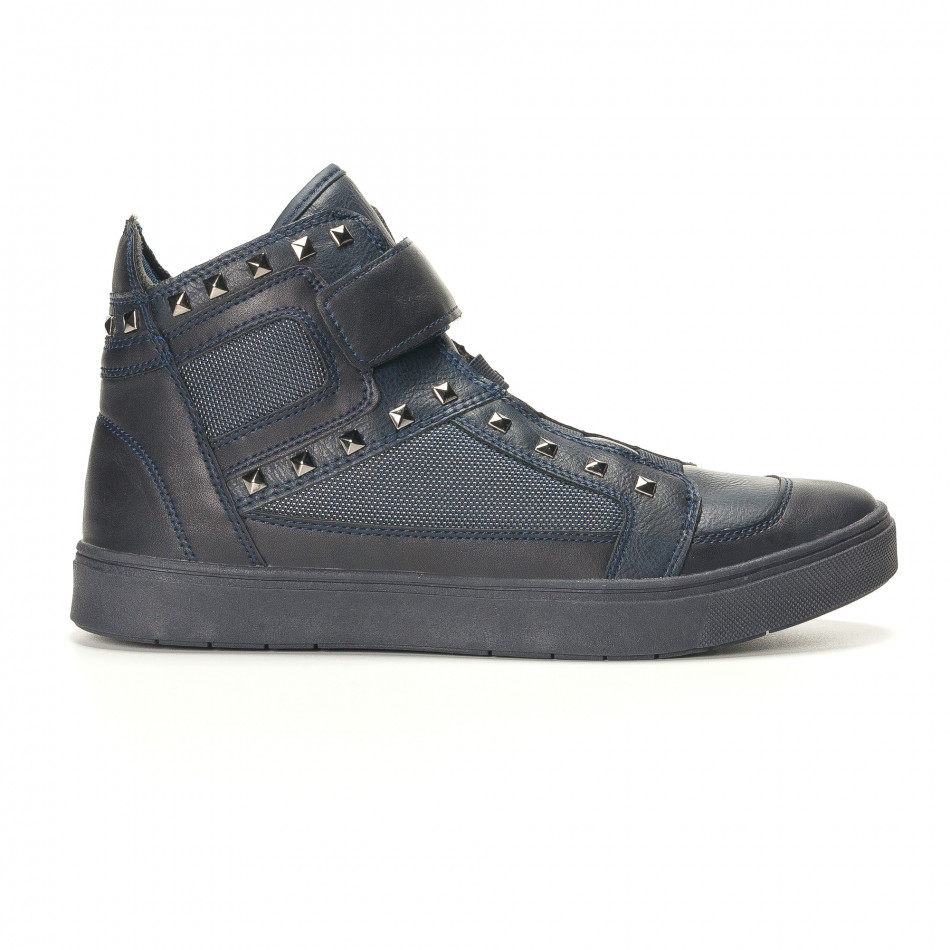Ανδρικά γαλάζια sneakers Montefiori it141016-21