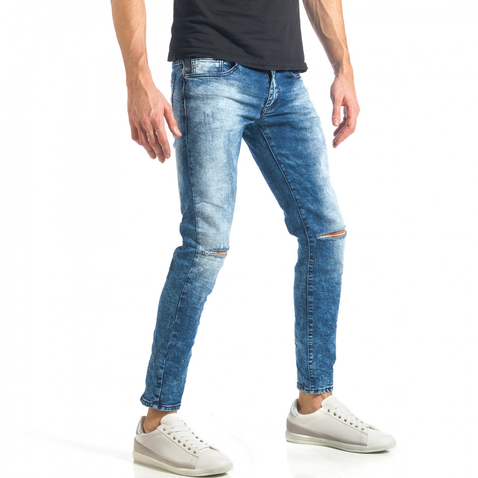 Ανδρικό γαλάζιο τζιν Leeyo it290118-24