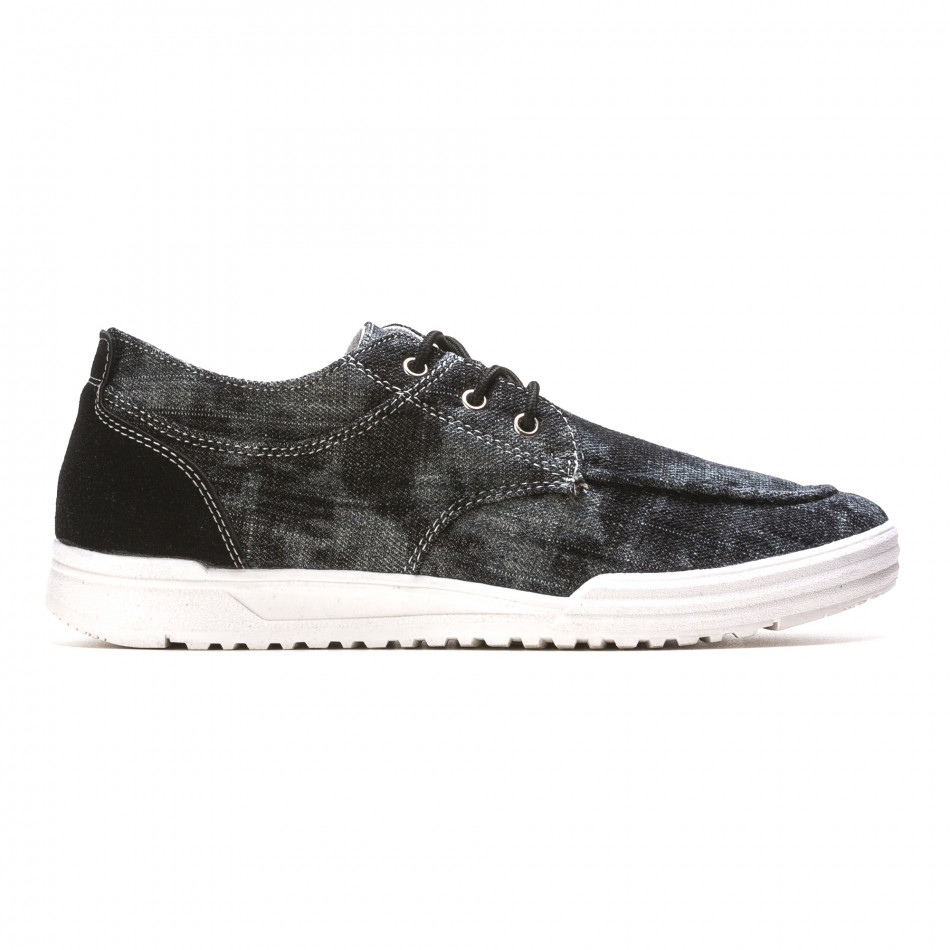 Ανδρικά μαύρα sneakers Flair it090316-5