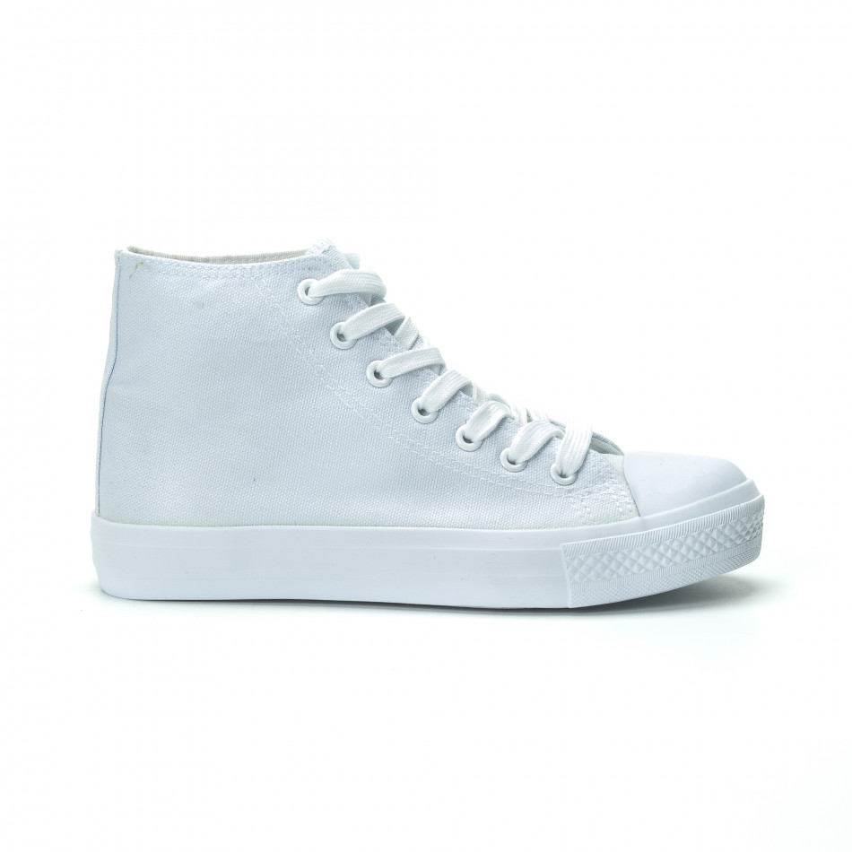 Γυναικεία λευκά ψηλά sneakers it250119-76