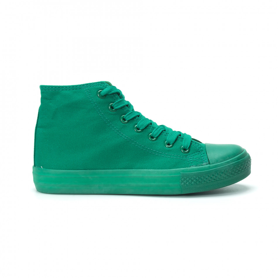 Γυναικεία πράσινα ψηλά sneakers it250119-77