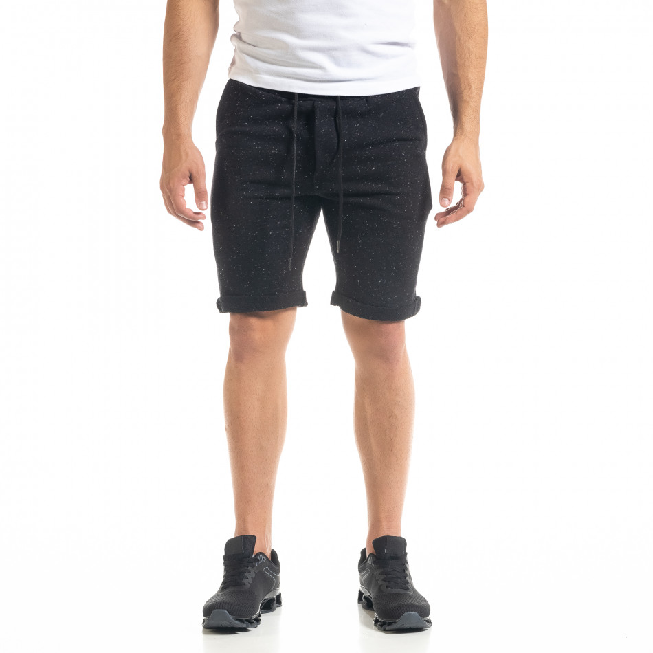 Ανδρικά μαύρα σορτς  Alpini Firenze T7006-1 it050620-16