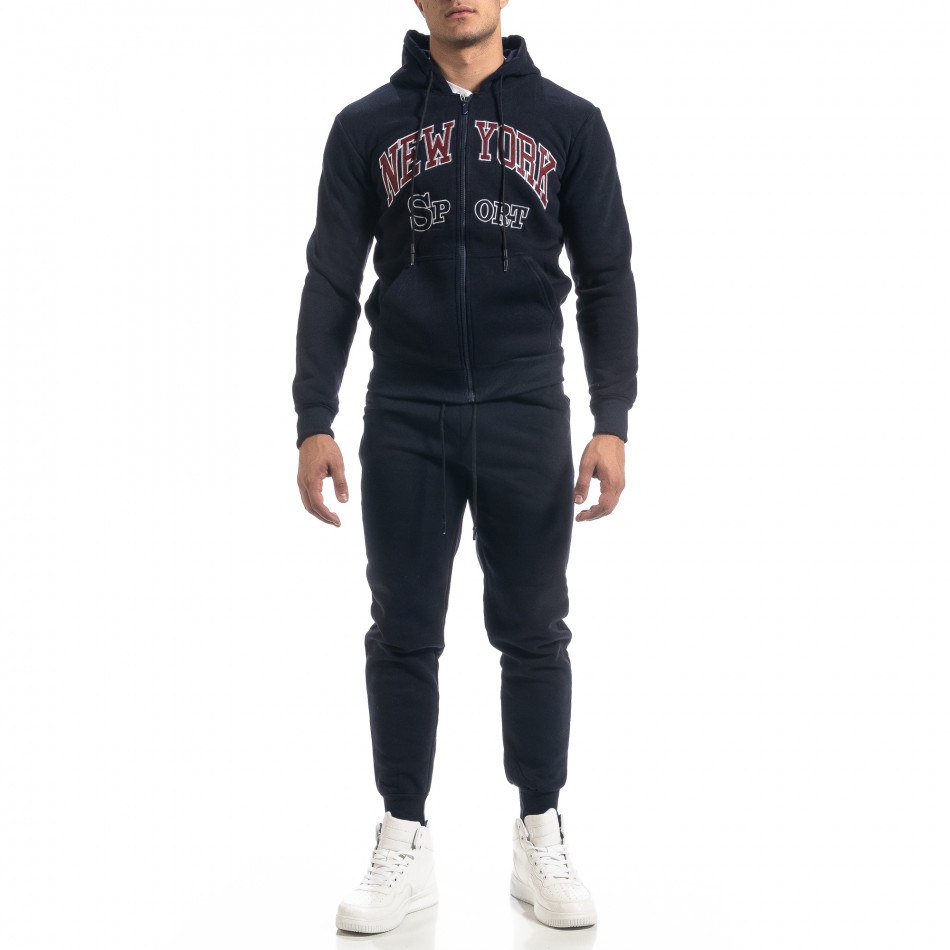 Ανδρικό μπλε αθλητικό σετ New York Sport it071119-37